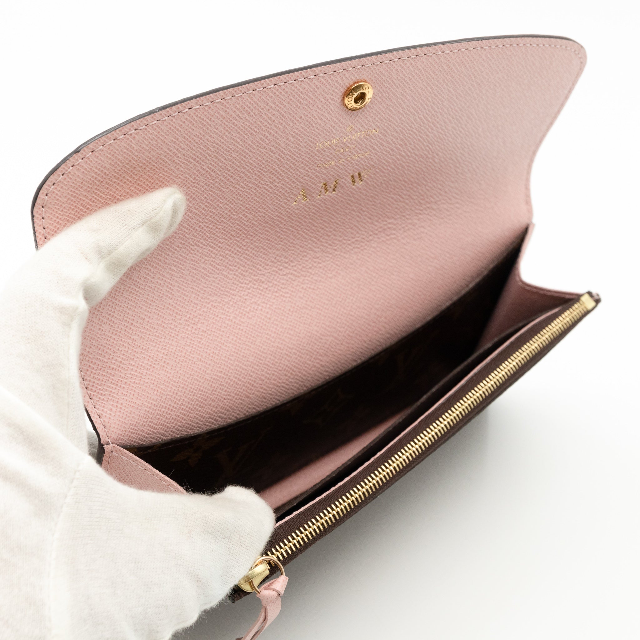 Emilie Wallet Monogram Rose Ballerine