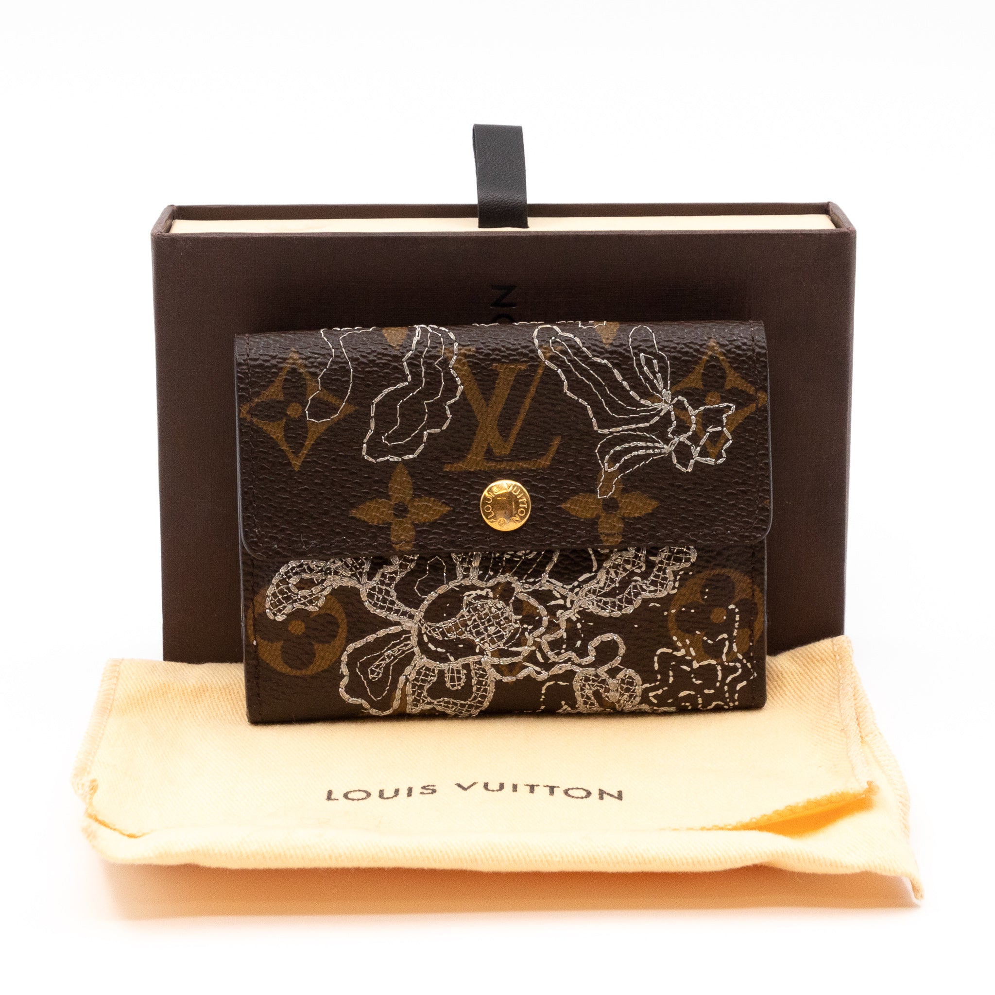 Ludlow Wallet Monogram Dentelle Silver