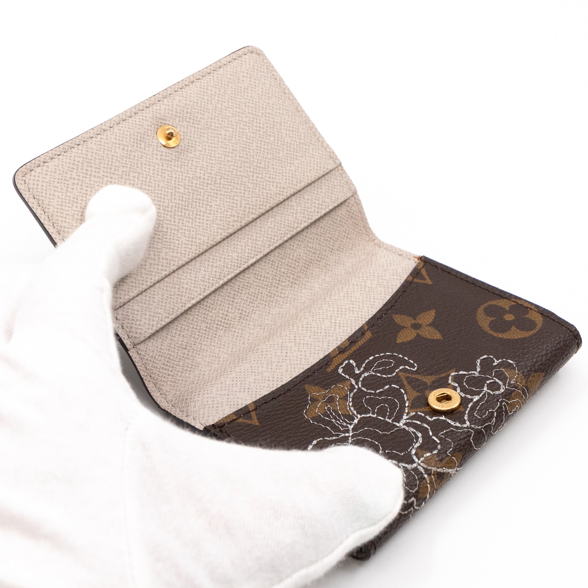Ludlow Wallet Monogram Dentelle Silver