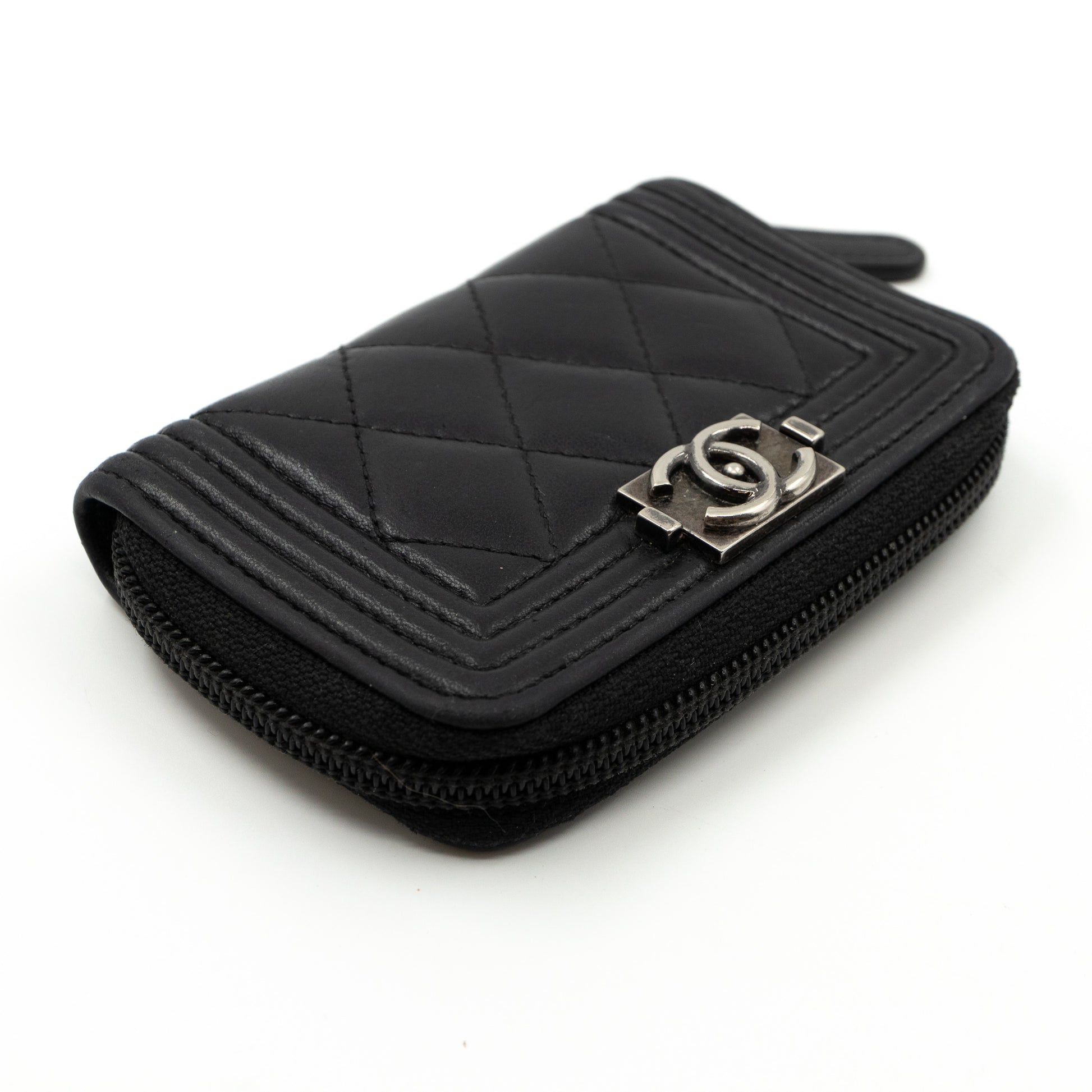 Chanel Caviar Leather Boy Zip Coin Purse (SHF-22675) – LuxeDH