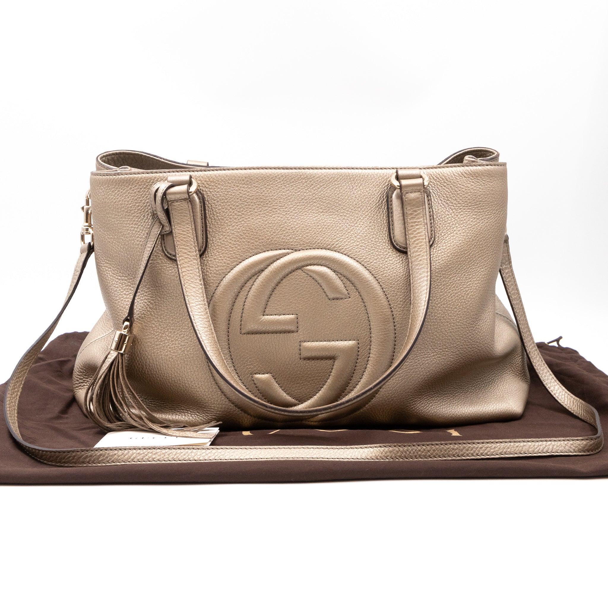 Soho Working Tote Champagne Leather
