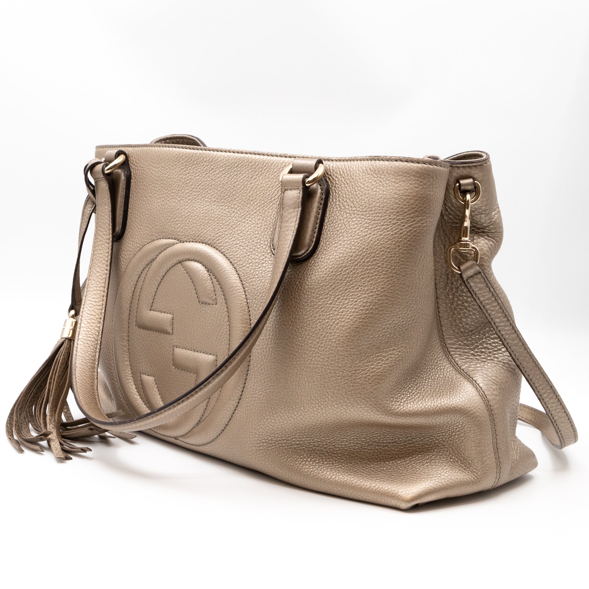 Soho Working Tote Champagne Leather