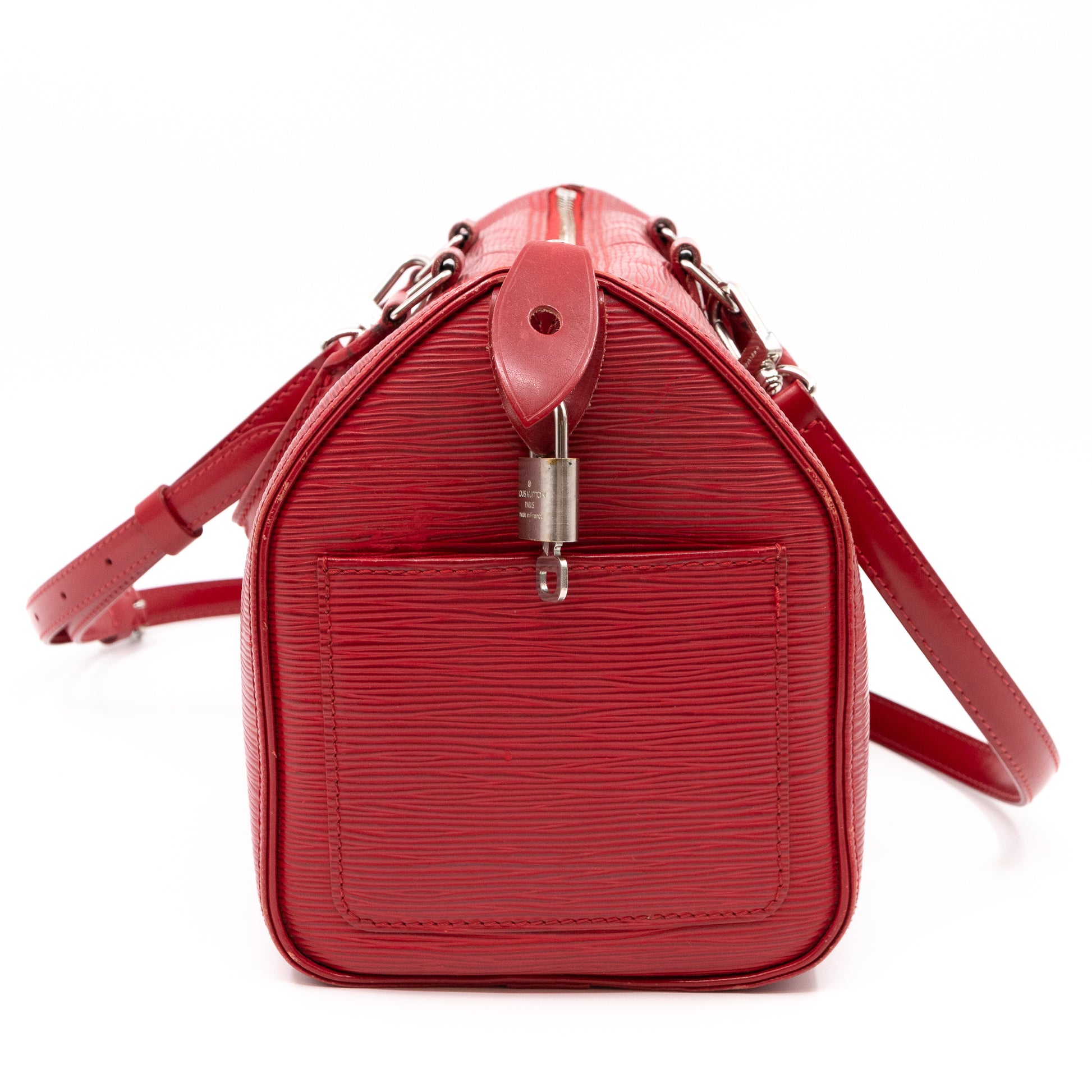 Used Louis Vuitton Speedy 30 Epi Red/Leather/Red/Plain Bag