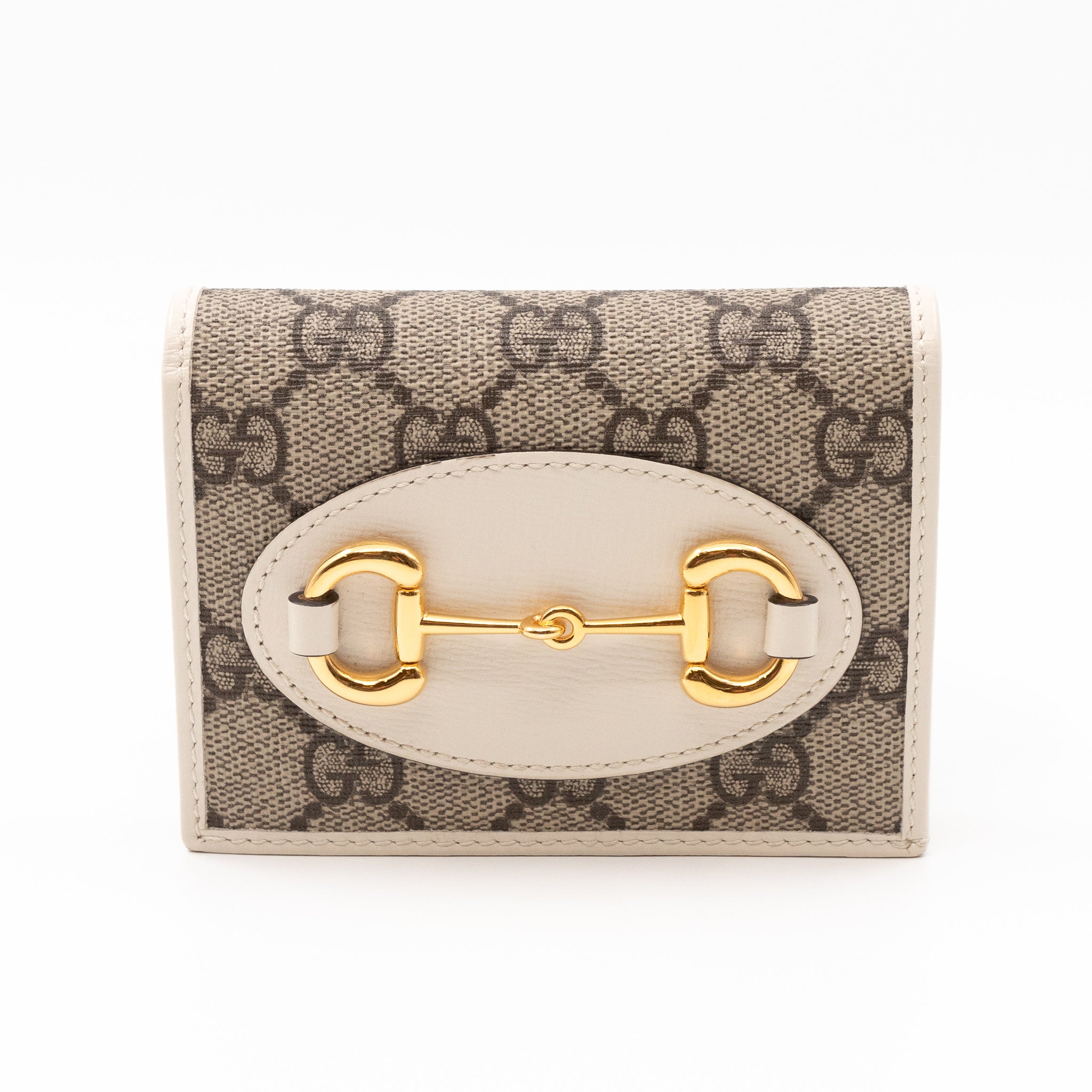 Horsebit 1955 Card Case GG Supreme White