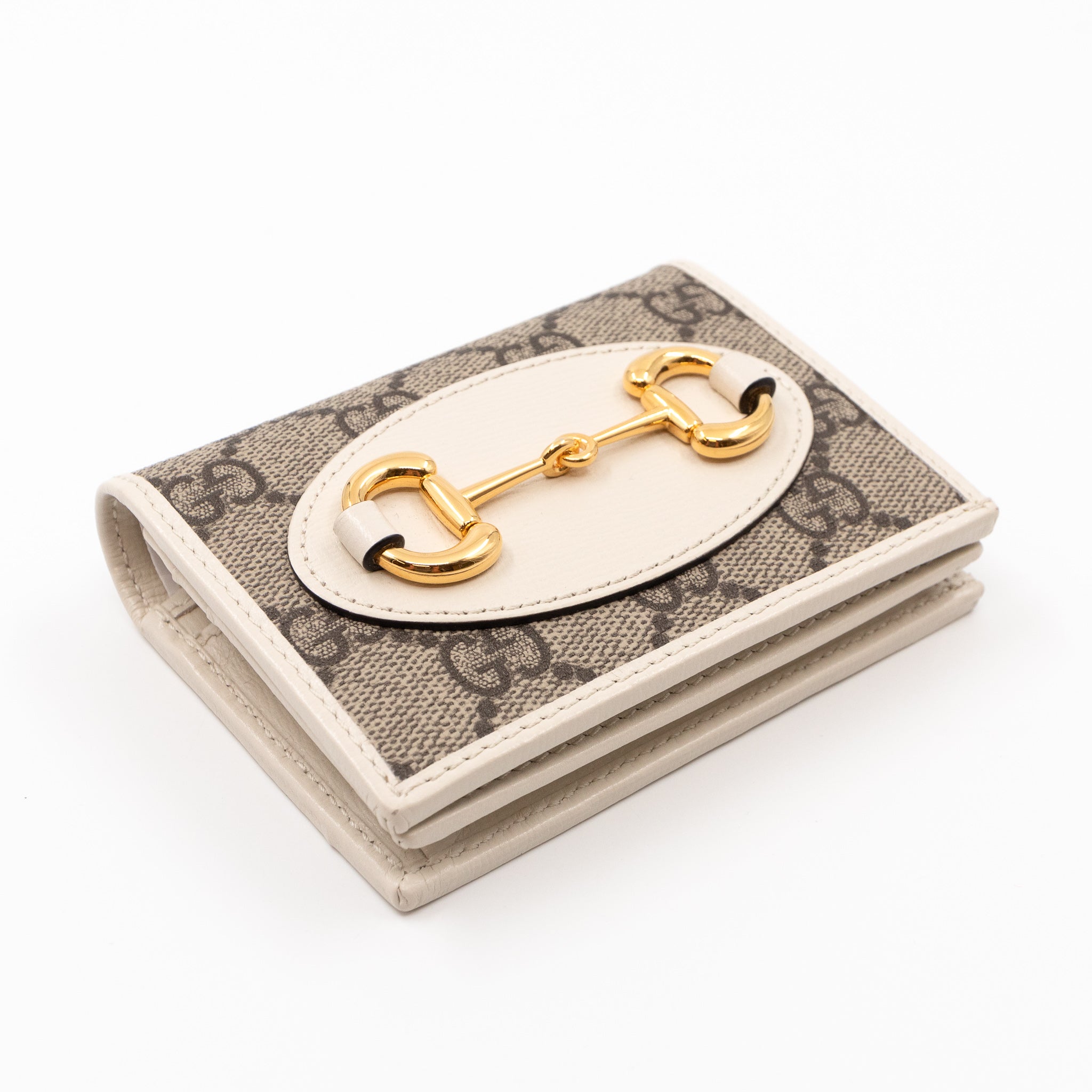 Horsebit 1955 Card Case GG Supreme White