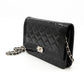 Boy Wallet On Chain Black Patent Leather Silver