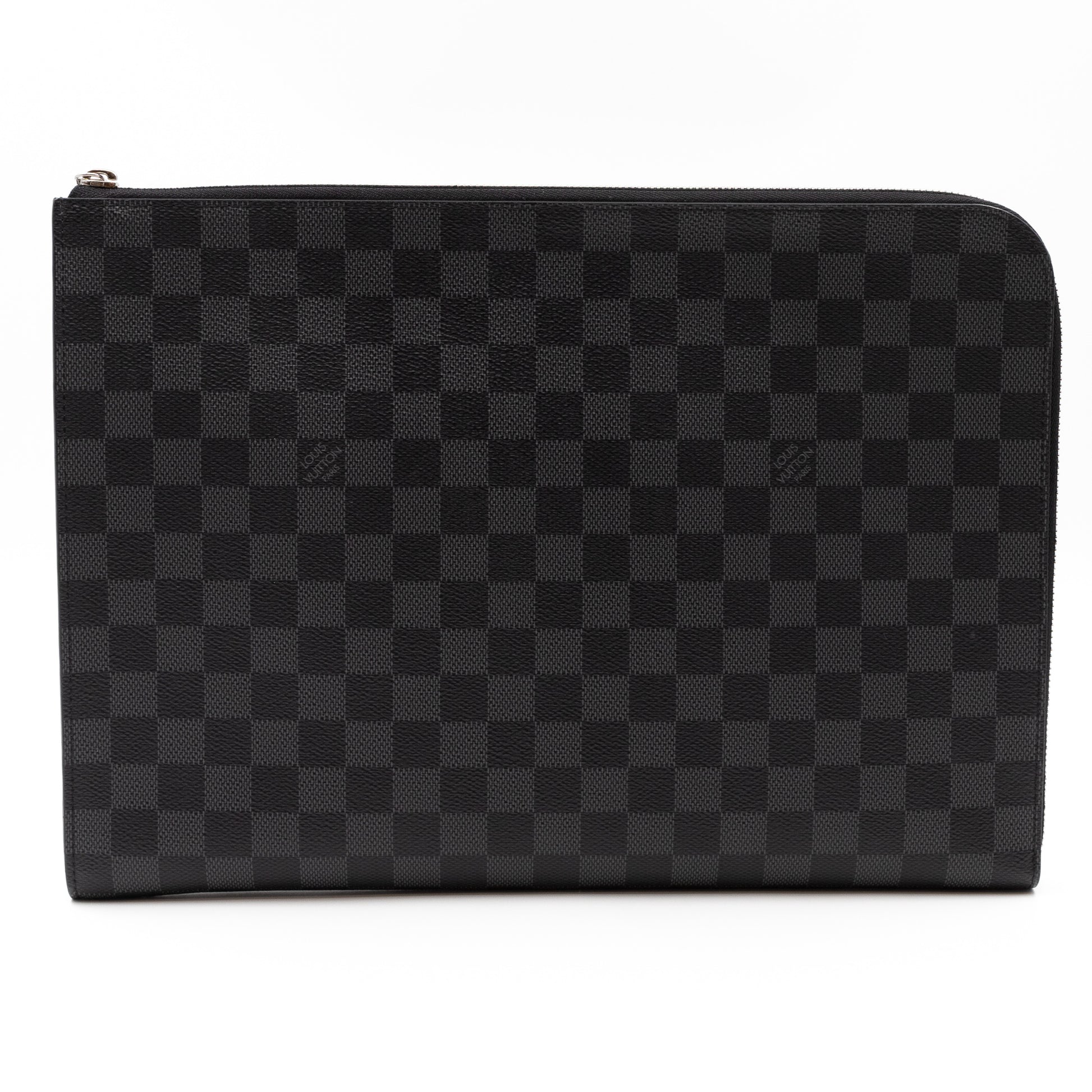 Louis Vuitton Black Damier Graphite Pochette Jour PM Document Bag 574lvs614  For Sale at 1stDibs