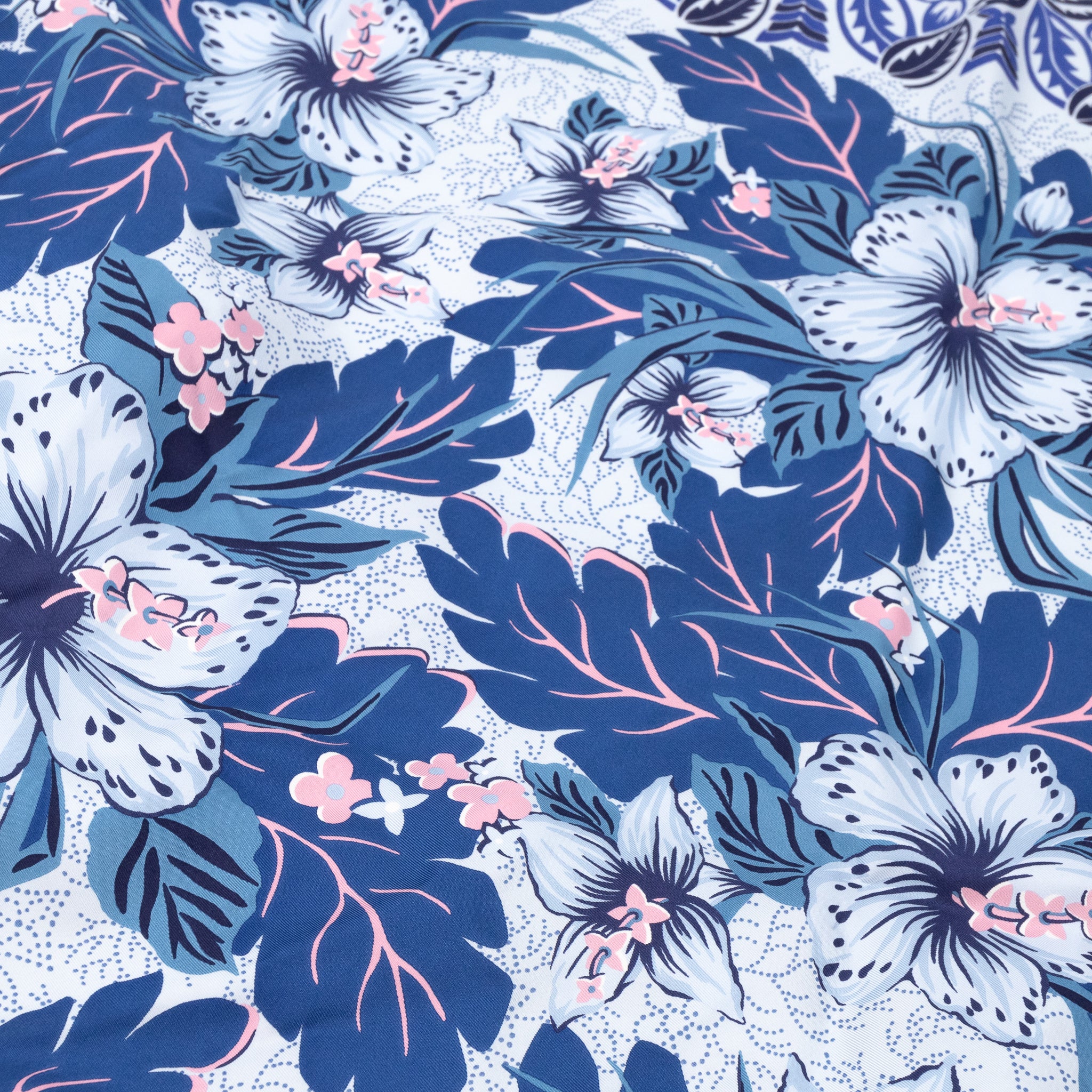 Monokinawa Silk Square Blue & Pink