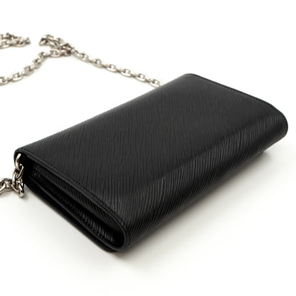 Twist Chain Wallet Epi Leather Black