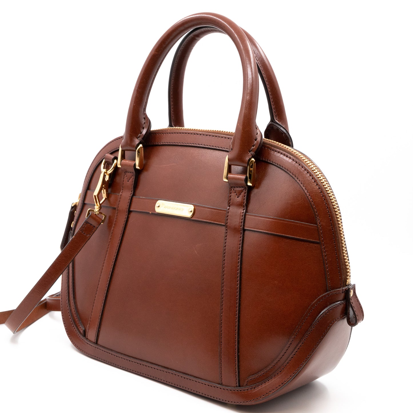 Bridle Handbag Brown Leather