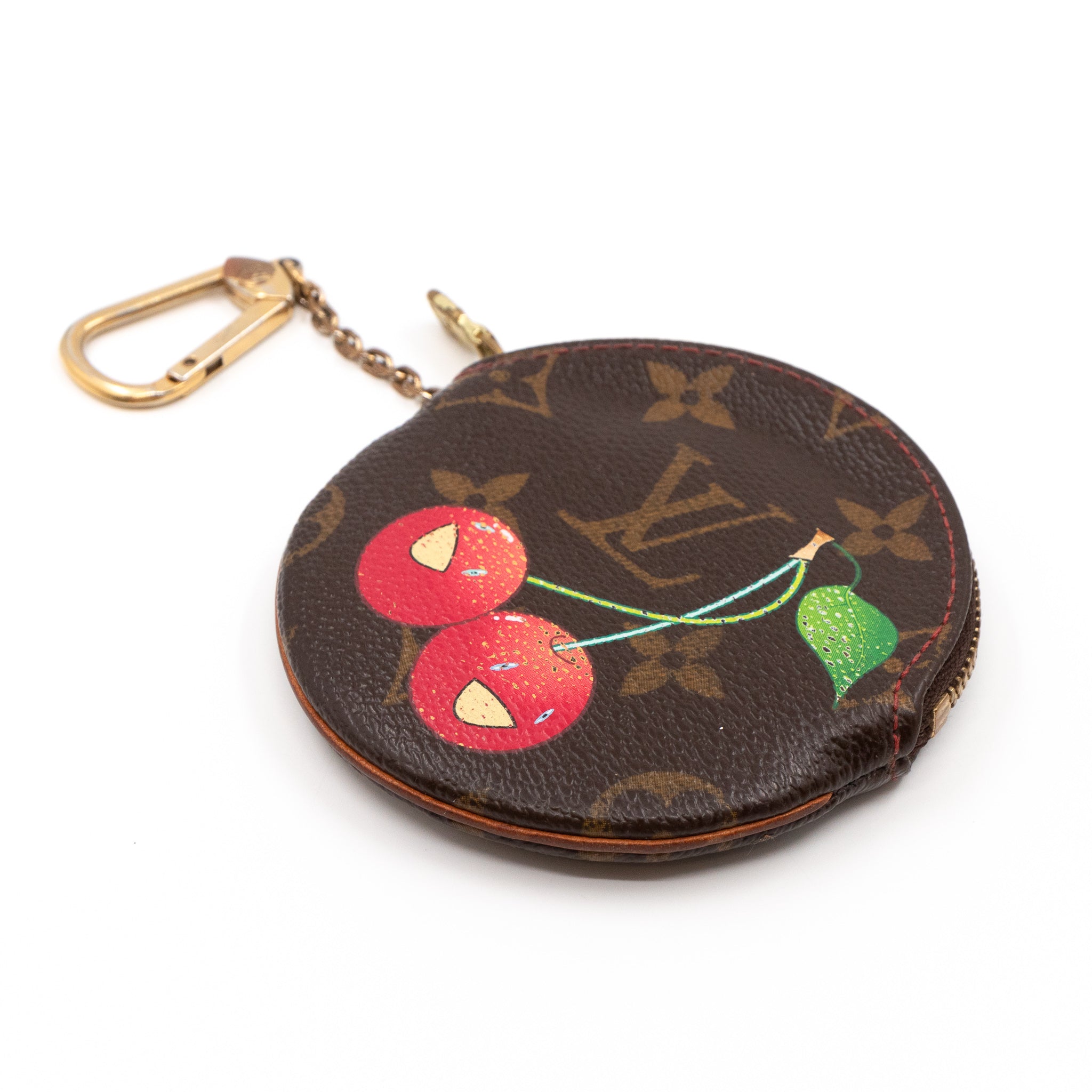 Round Coin Purse Monogram Cerises