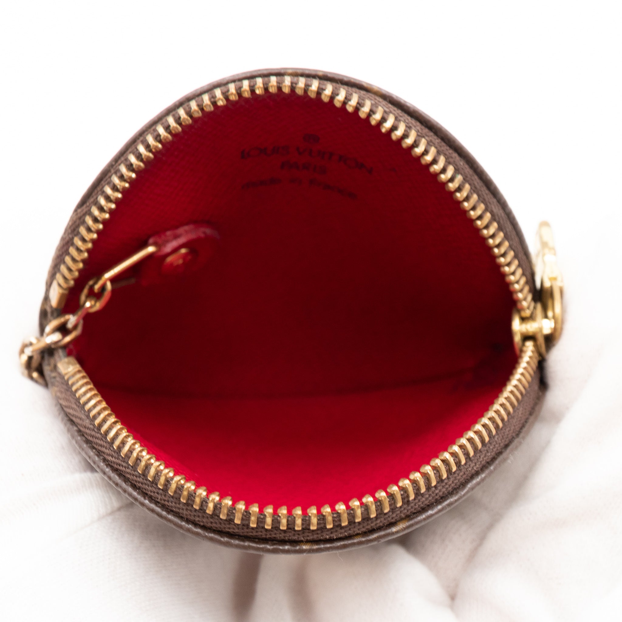 Round Coin Purse Monogram Cerises