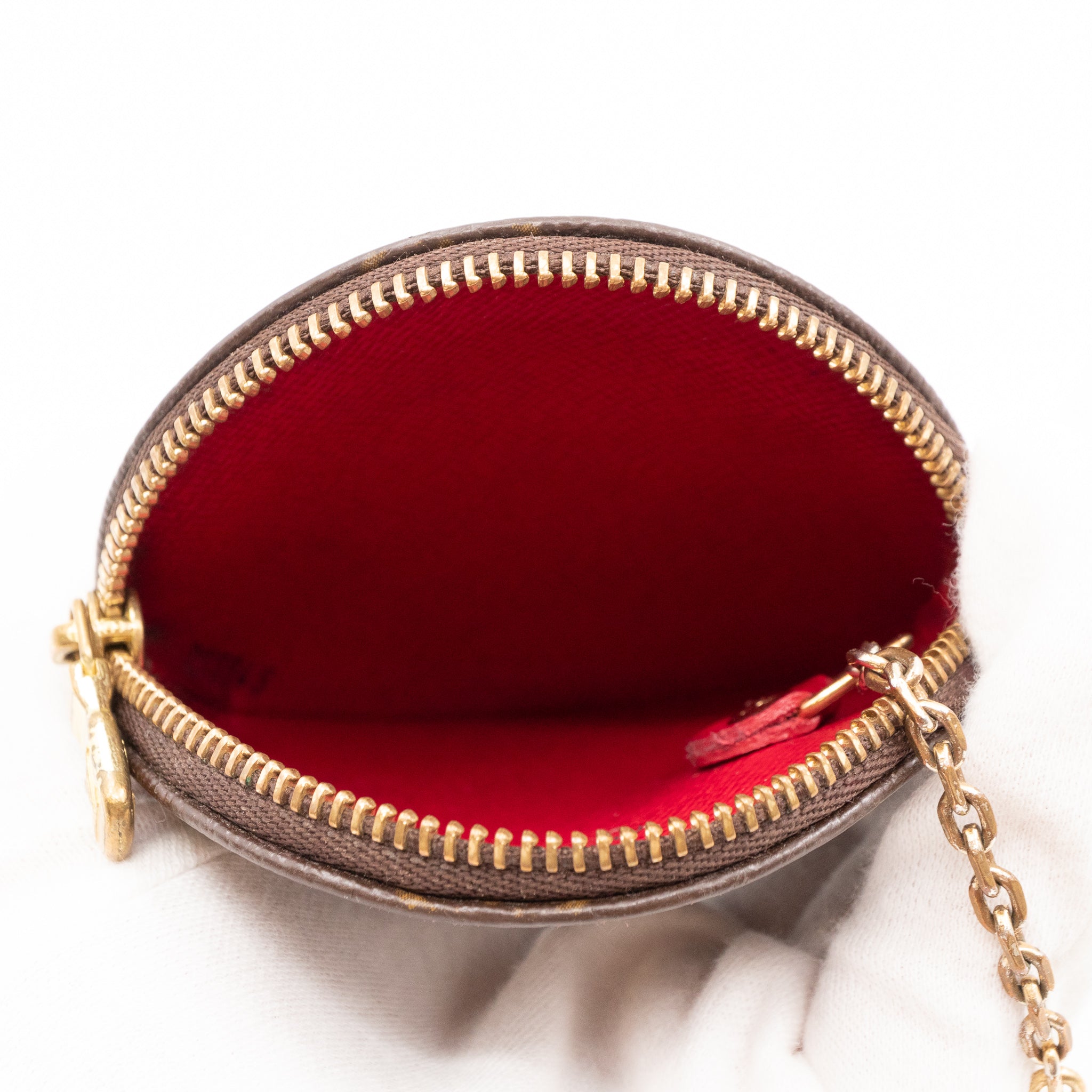Round Coin Purse Monogram Cerises