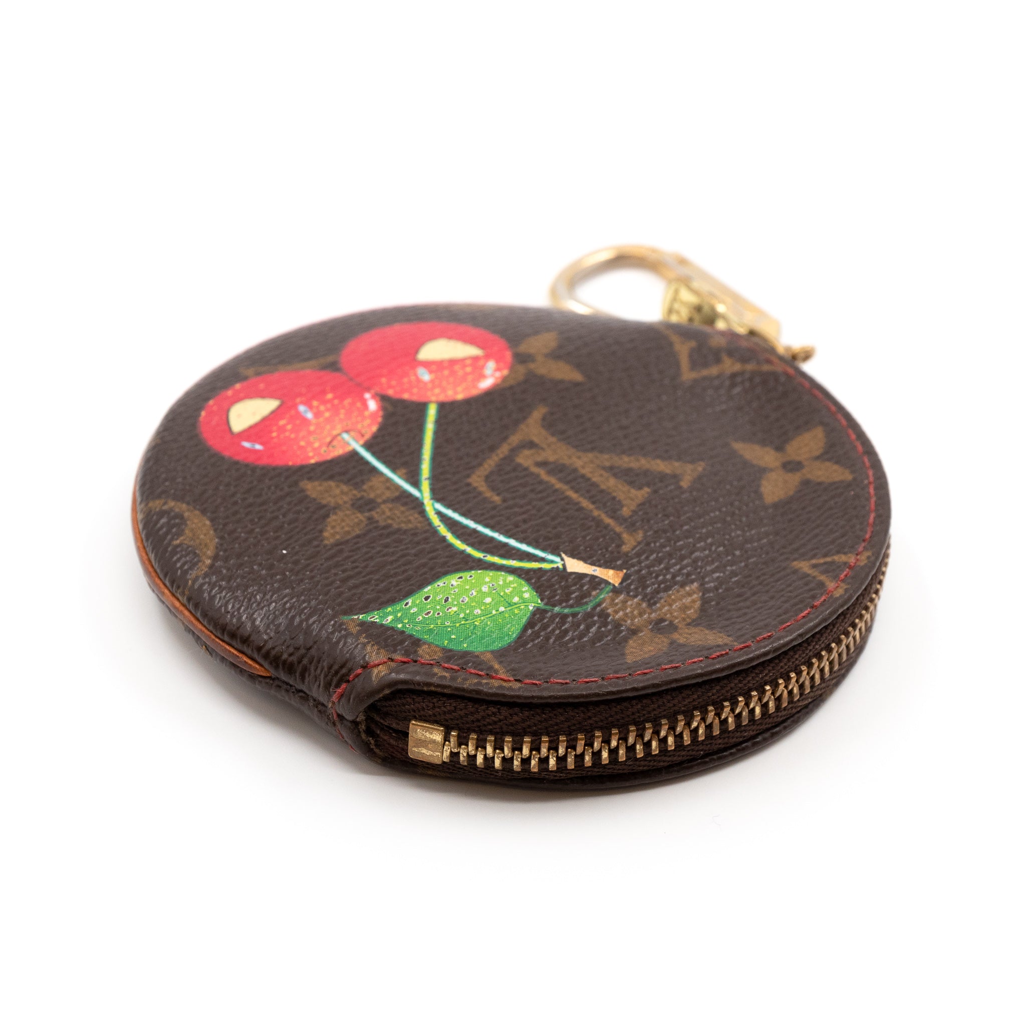 Round Coin Purse Monogram Cerises