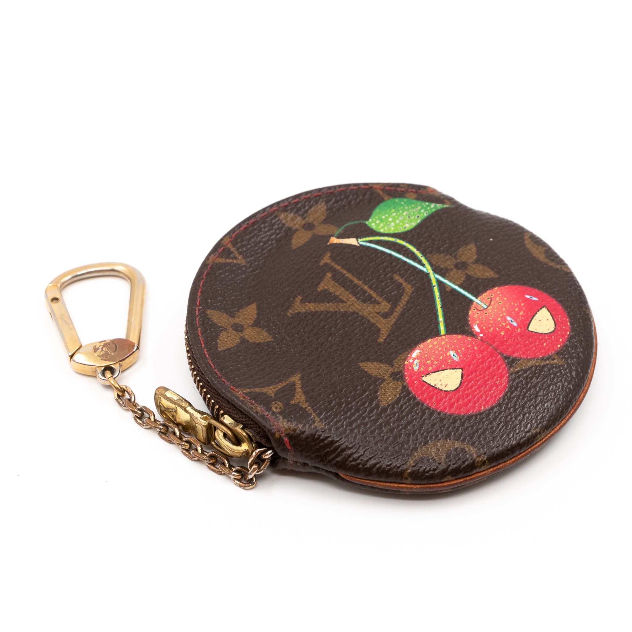 Round Coin Purse Monogram Cerises