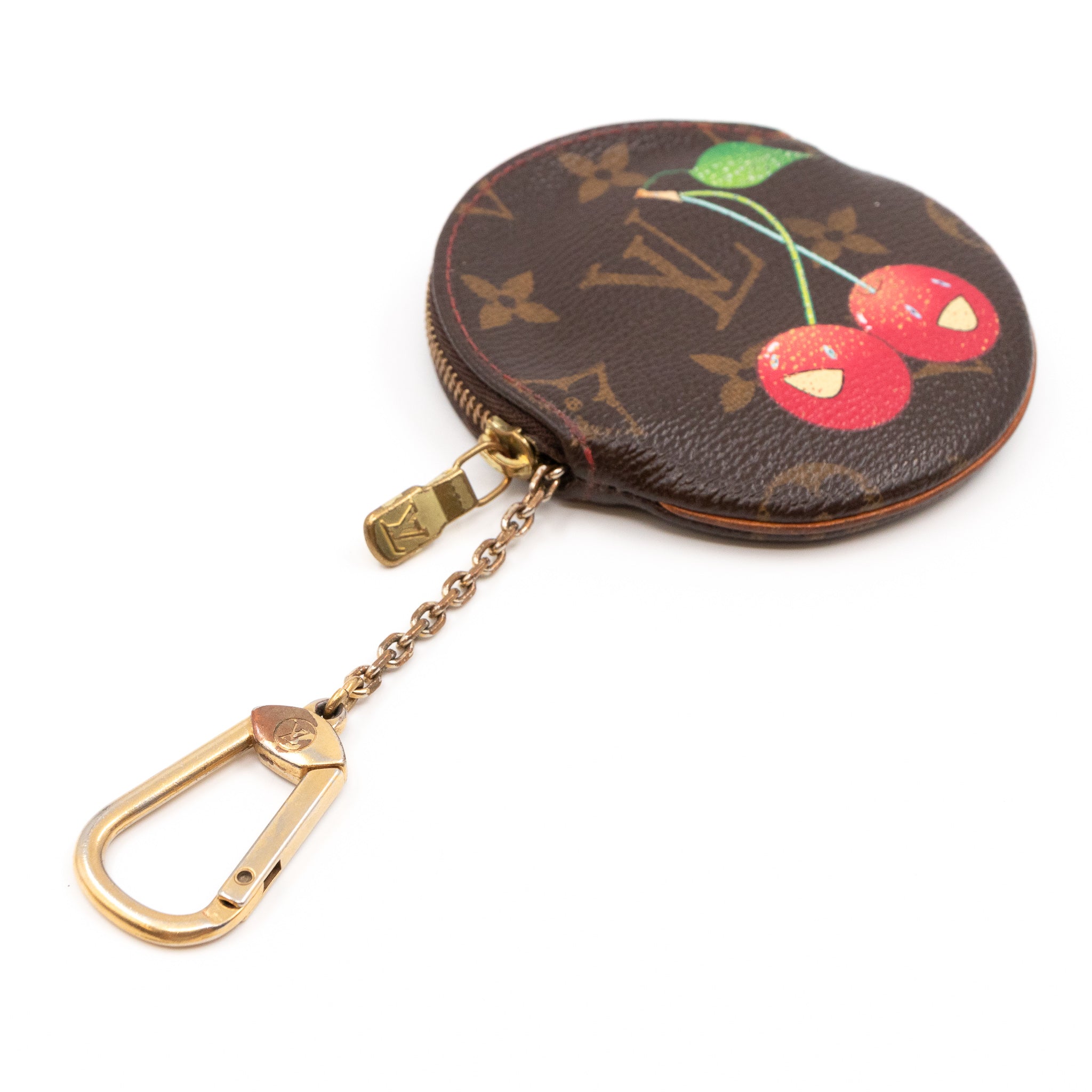 Round Coin Purse Monogram Cerises