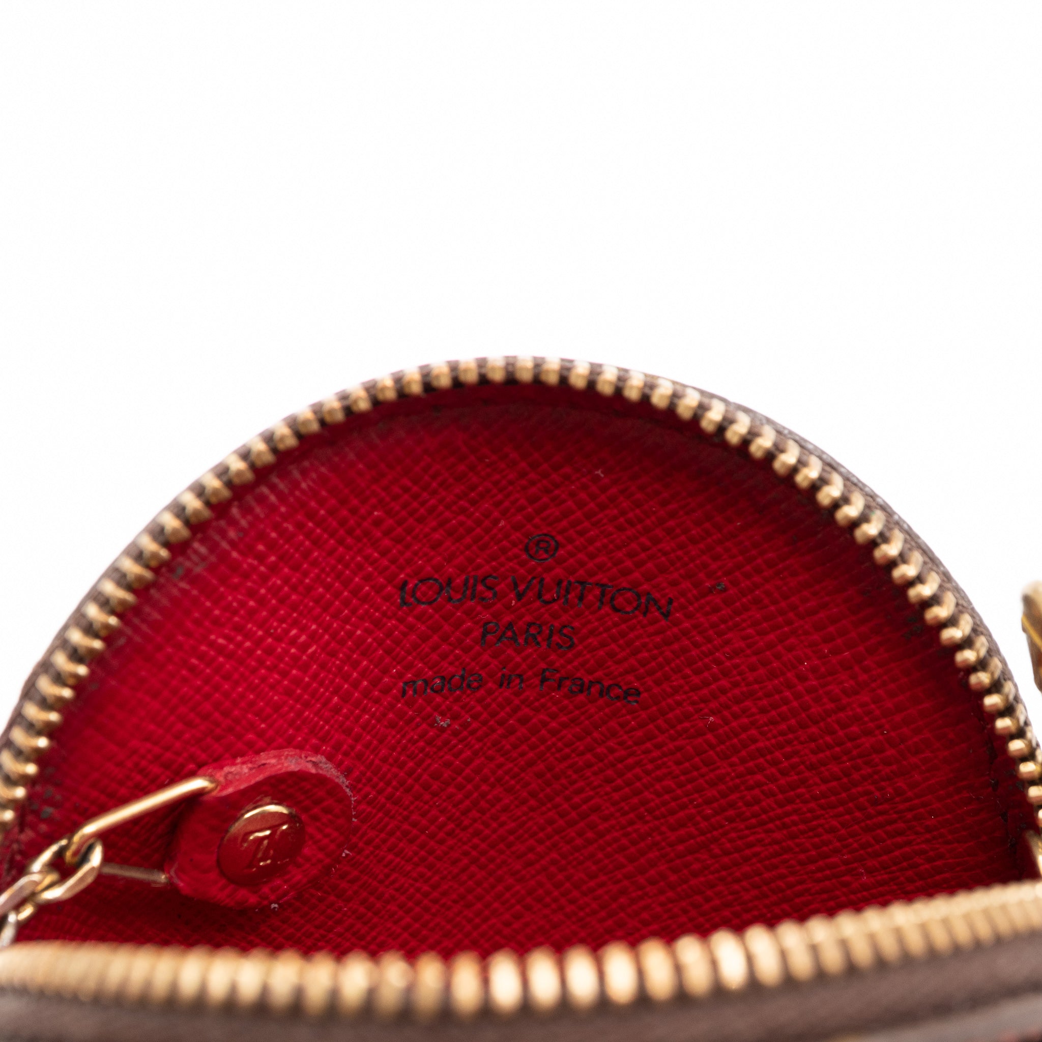 Round Coin Purse Monogram Cerises