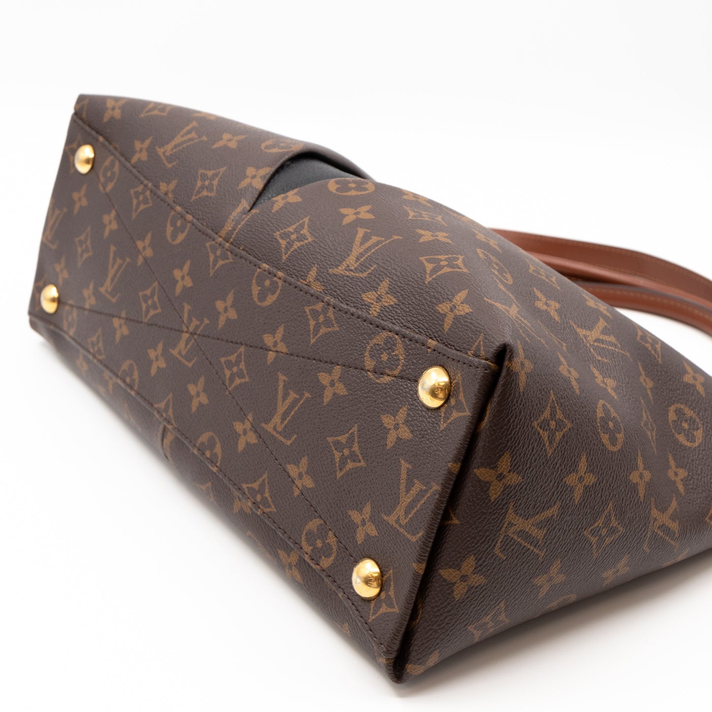 V Tote MM Monogram Noir Caramel