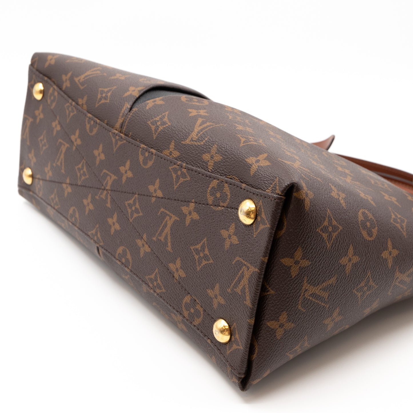 V Tote MM Monogram Noir Caramel