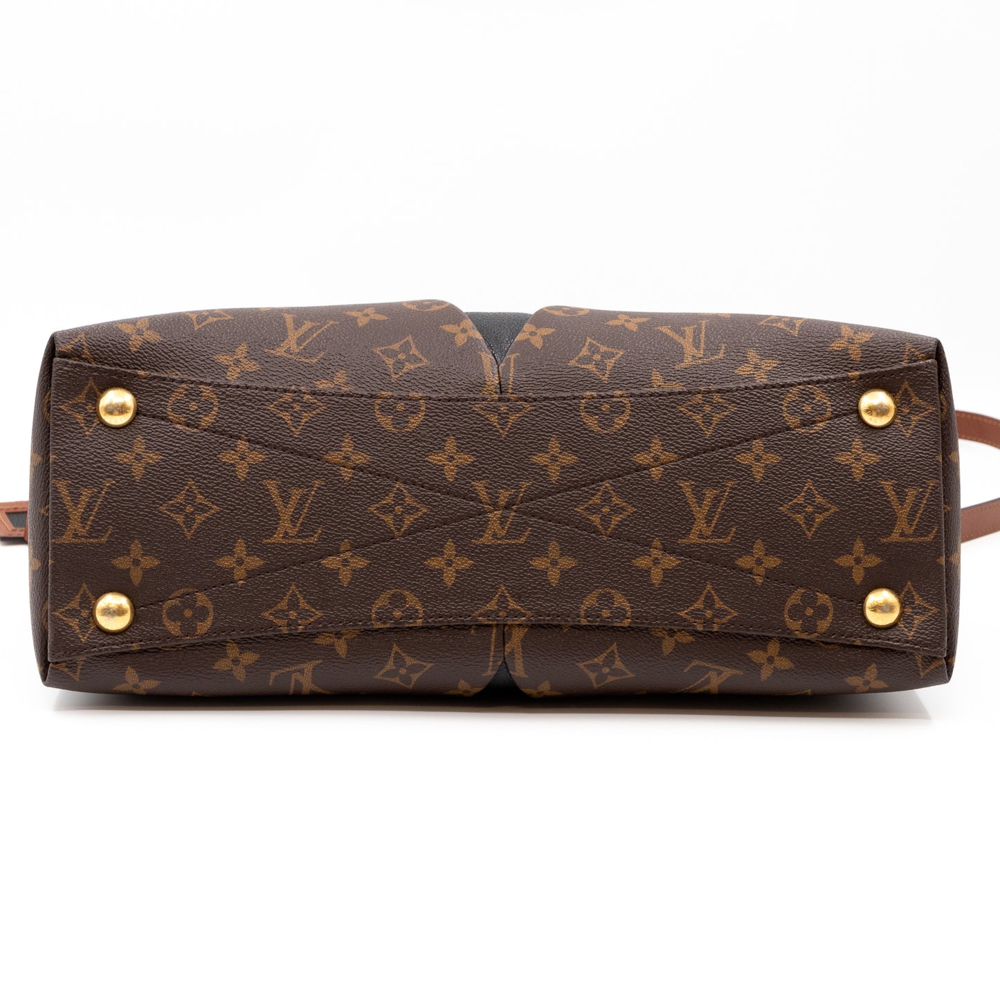 V Tote MM Monogram Noir Caramel