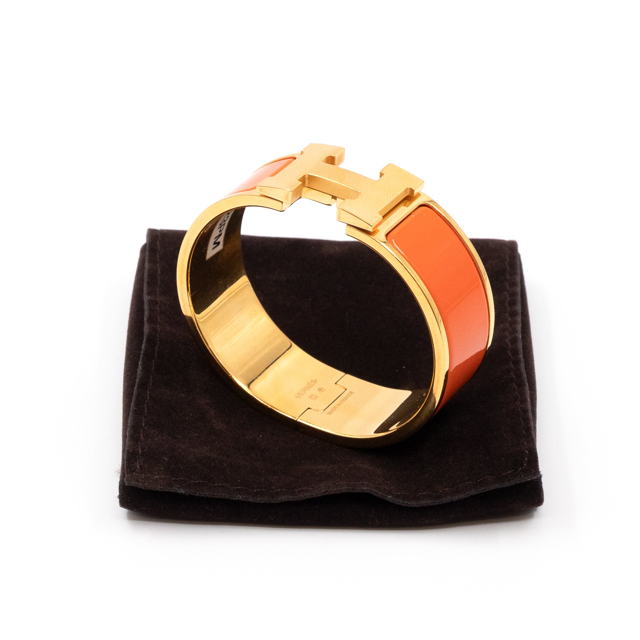 Clic Clac H Bracelet Orange Gold