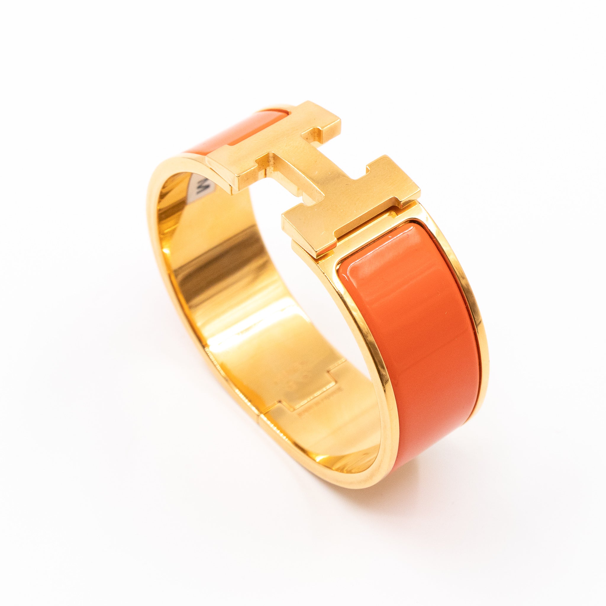 Clic Clac H Bracelet Orange Gold