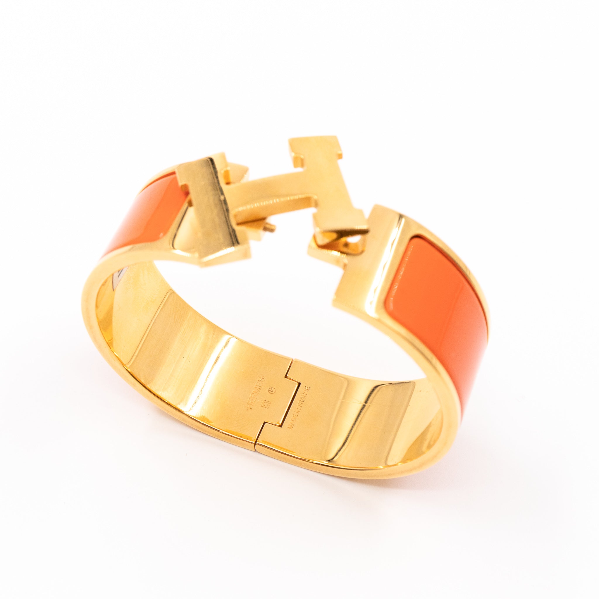 Clic Clac H Bracelet Orange Gold