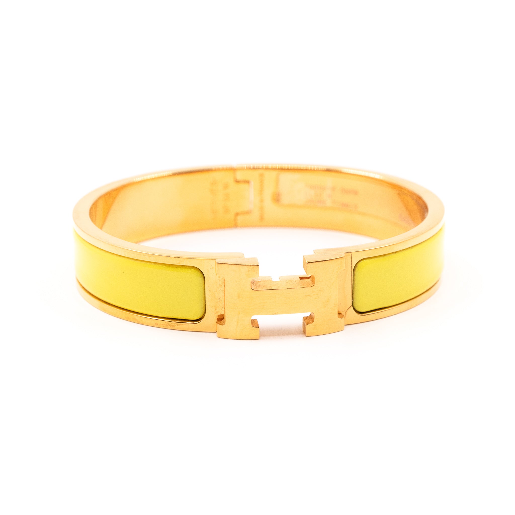 Clic H Bracelet Jaune Tennis Gold