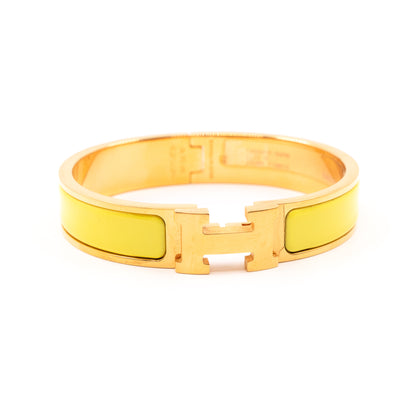 Clic H Bracelet Jaune Tennis Gold