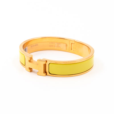 Clic H Bracelet Jaune Tennis Gold