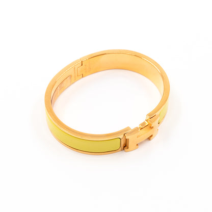 Clic H Bracelet Jaune Tennis Gold