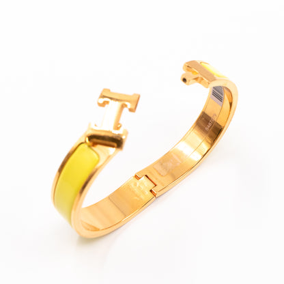 Clic H Bracelet Jaune Tennis Gold