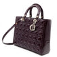 Lady Dior Large Dark Purple Patent Leather