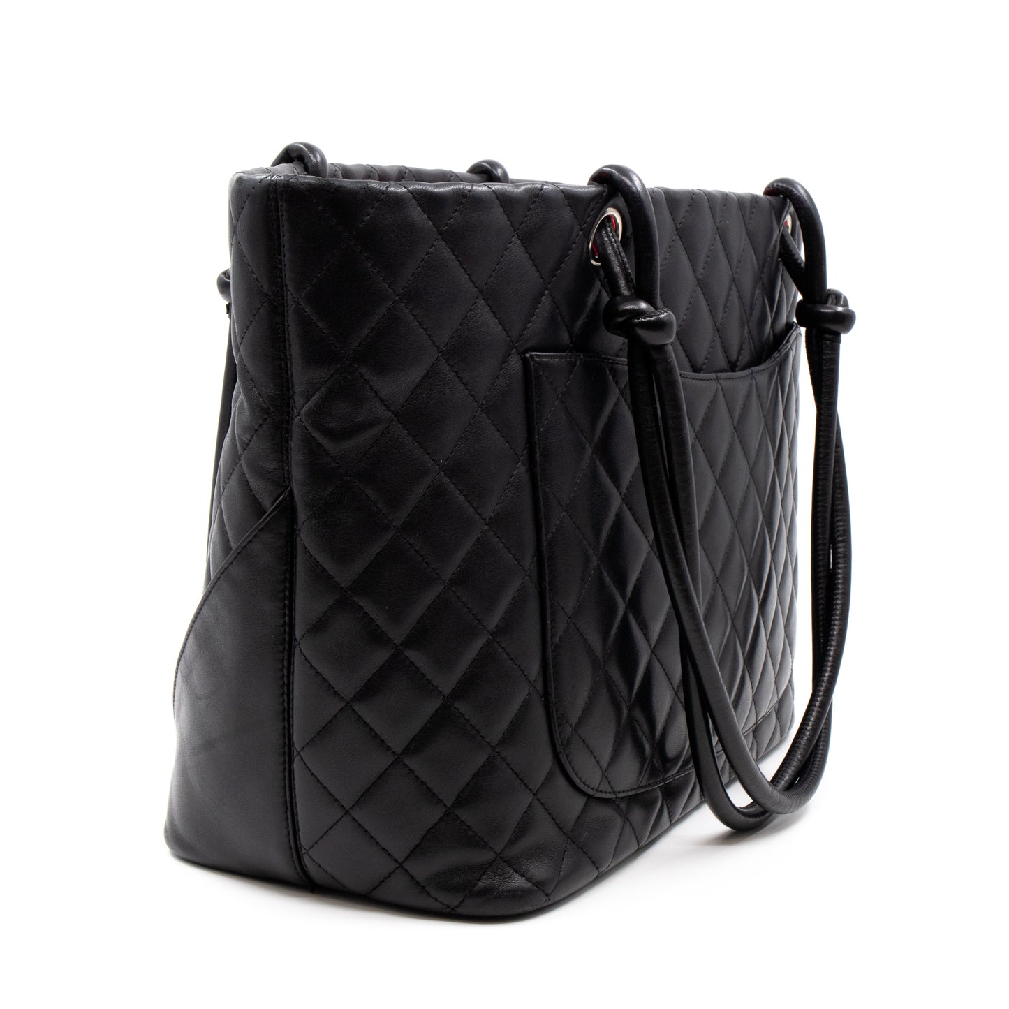 Cambon Tote Quilted Black Leather
