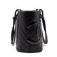 Cambon Tote Quilted Black Leather