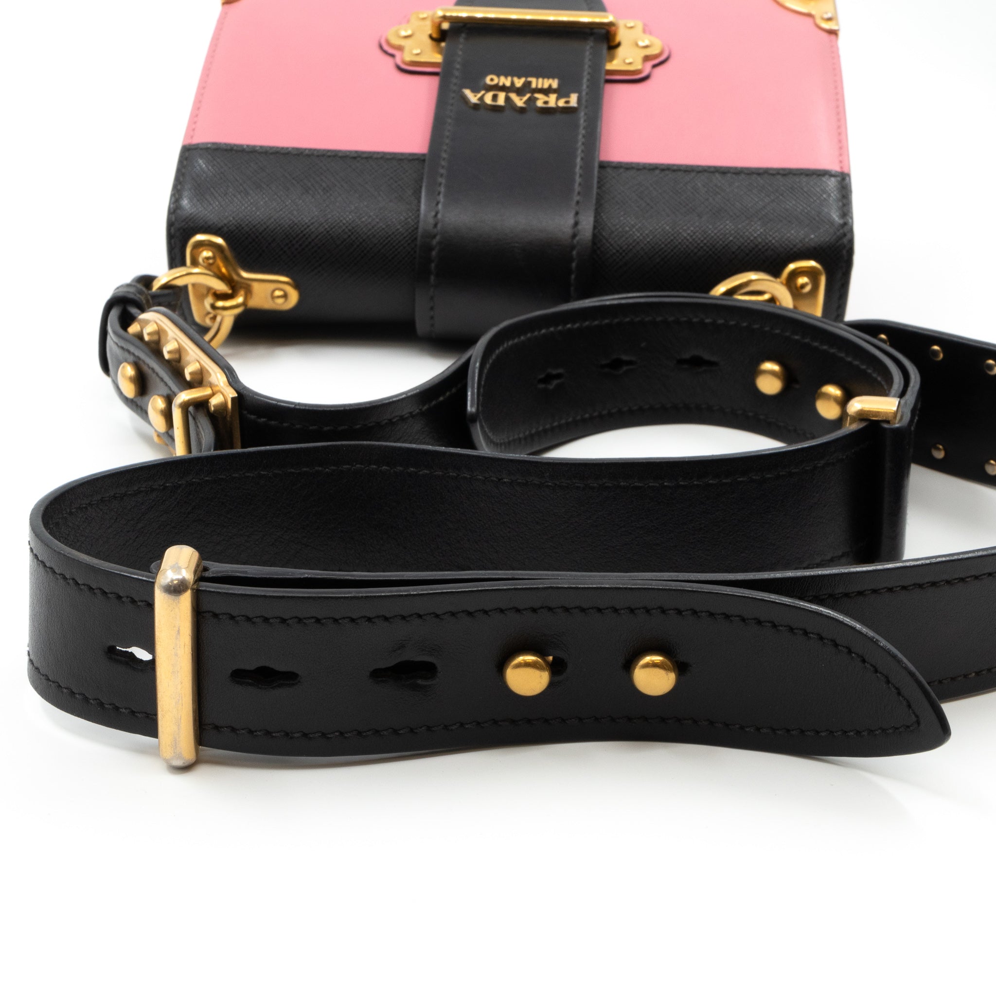 Cahier Light Pink & Black Leather