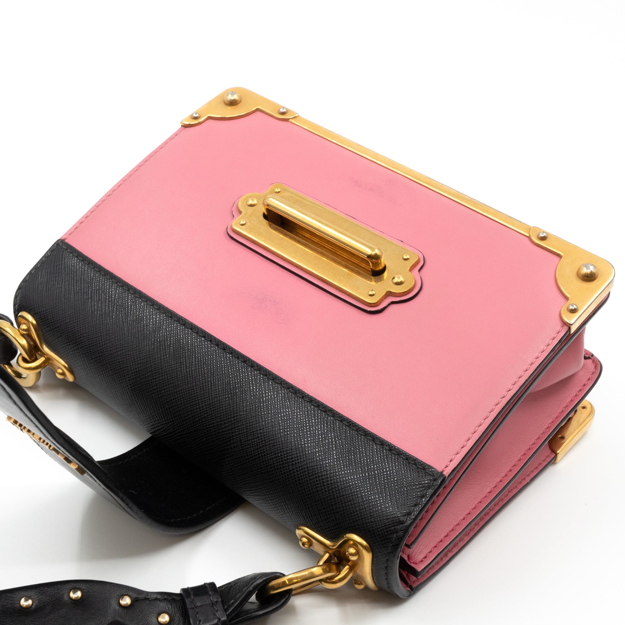 Cahier Light Pink & Black Leather