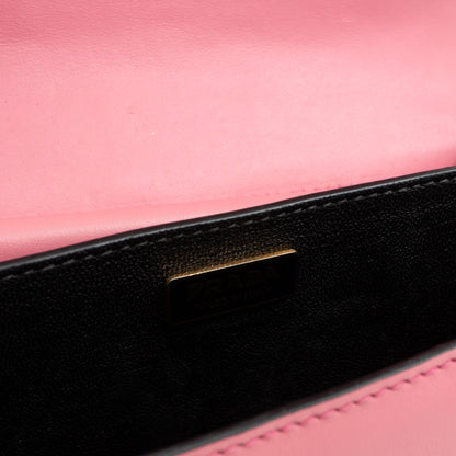 Cahier Light Pink & Black Leather