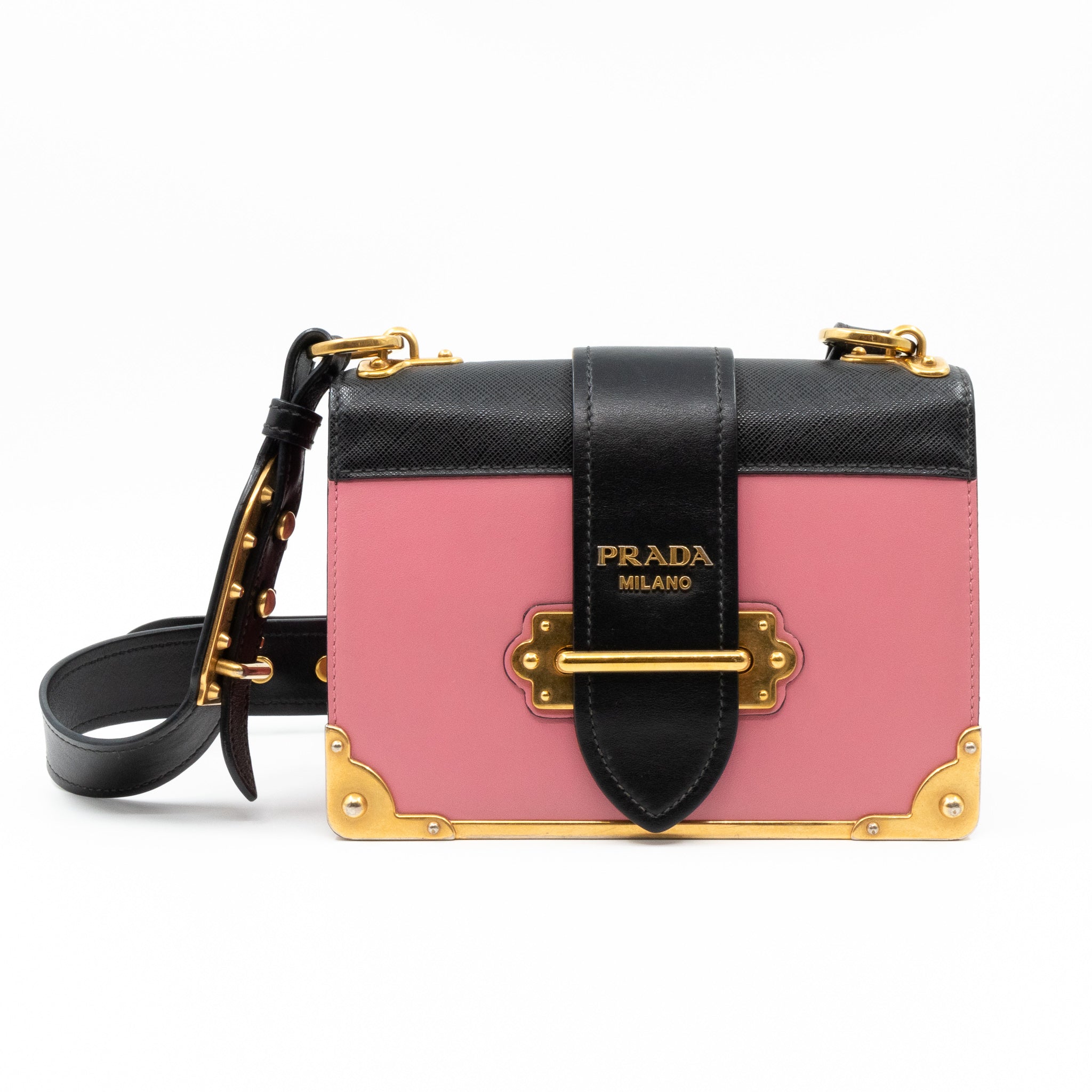 Cahier Light Pink & Black Leather
