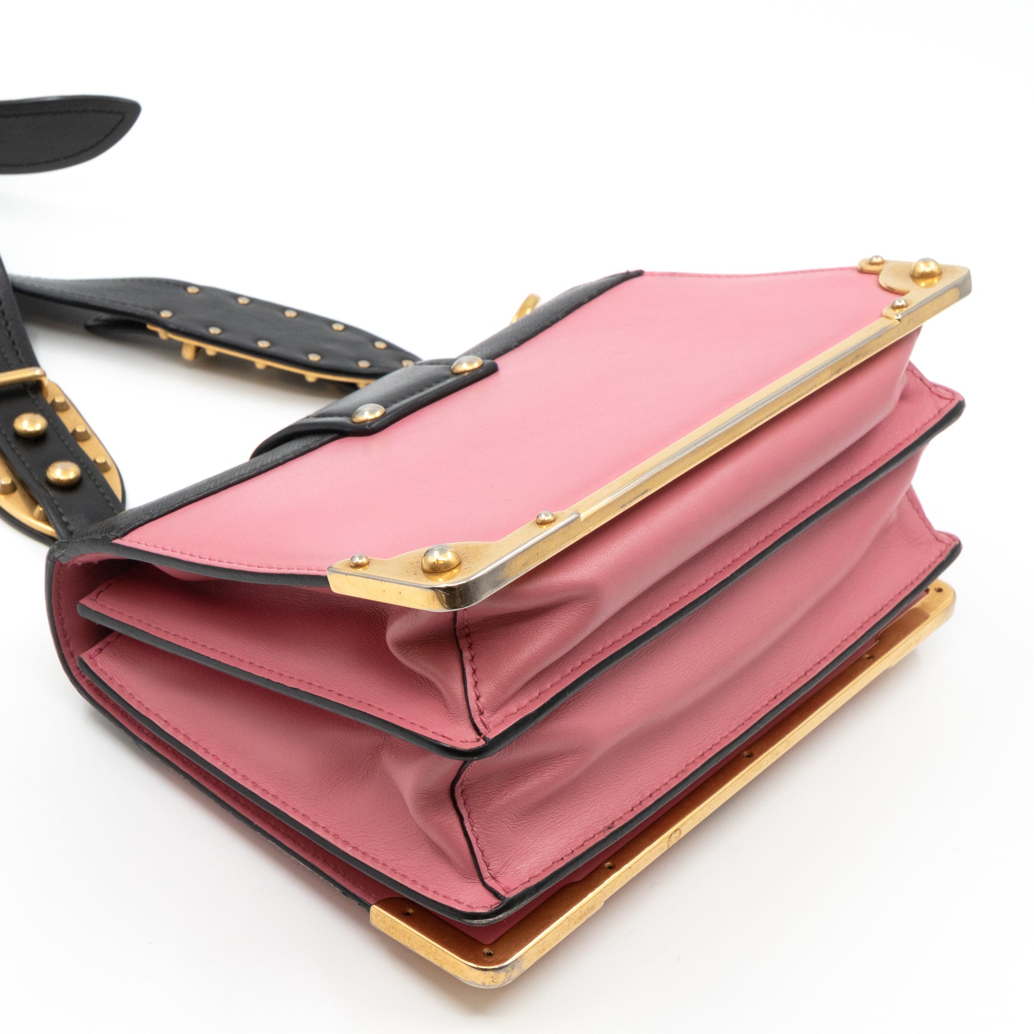 Cahier Light Pink & Black Leather