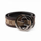 Interlocking G Belt Brown Leather 90 cm