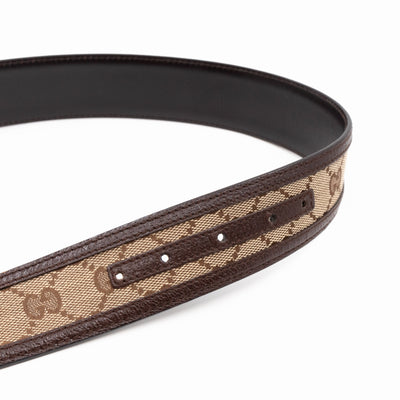 Interlocking G Belt Brown Leather 90 cm