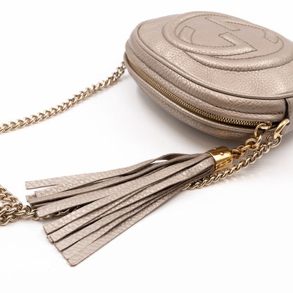 Soho Mini Chain Bag Champagne Leather