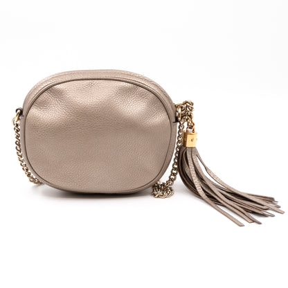 Soho Mini Chain Bag Champagne Leather