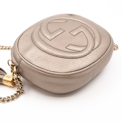 Soho Mini Chain Bag Champagne Leather