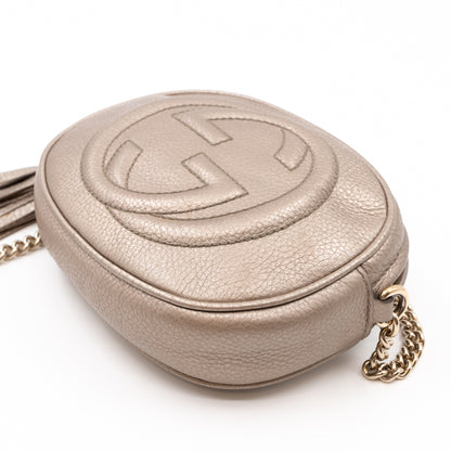 Soho Mini Chain Bag Champagne Leather