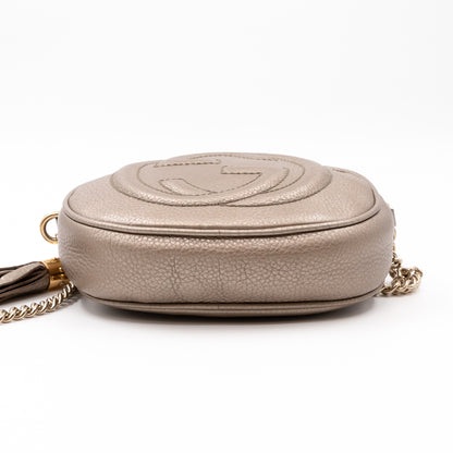 Soho Mini Chain Bag Champagne Leather