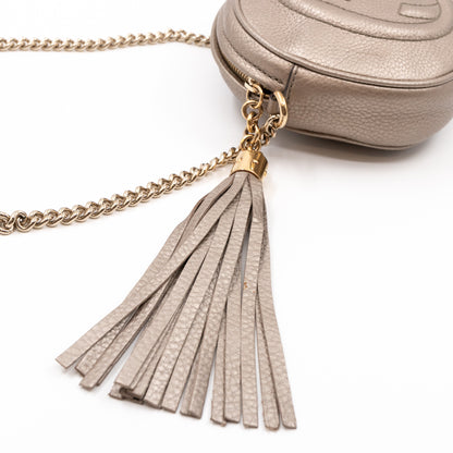 Soho Mini Chain Bag Champagne Leather