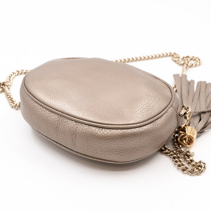 Soho Mini Chain Bag Champagne Leather