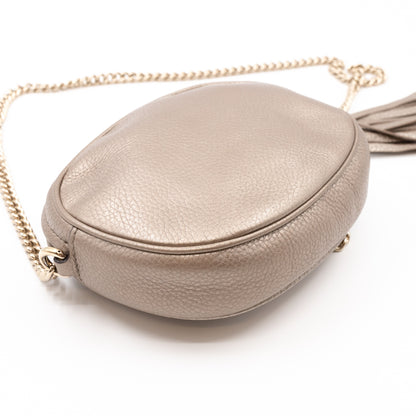 Soho Mini Chain Bag Champagne Leather